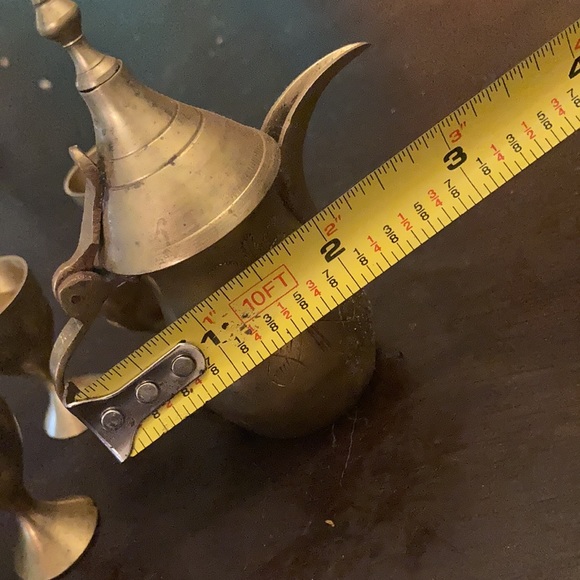 India Brass Mini Coffee Set - Picture 10 of 12